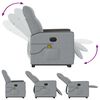 vidaXL Fauteuil inclinable de massage &eacute;lectrique Gris clair Tissu