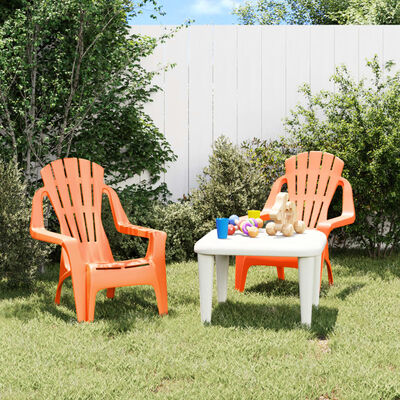 vidaXL Chaises de jardin pour enfants lot de 2 orange 37x34x44 cm PP
