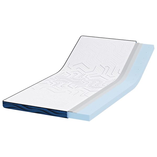 vidaXL Surmatelas Blanc 70 x 200 x 8 cm Tissu Jacquard