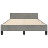 vidaXL Cadre de lit sans matelas gris clair 120x200 cm velours