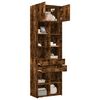 vidaXL Armoire de rangement ch&ecirc;ne fum&eacute; 70x42,5x225cm bois d'ing&eacute;nierie