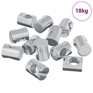 vidaXL &Eacute;crous &agrave; baril 3462 pcs Argent&eacute; M6 x 13 mm M&eacute;tал