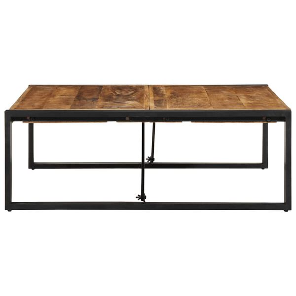 vidaXL Table basse 100x100x35 cm bois de manguier massif brut