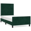 vidaXL Cadre de lit sans matelas vert fonc&eacute; 100x200 cm velours