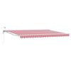 vidaXL Auvent r&eacute;tractable &eacute;lectrique Rouge et Blanc 4,5 &times; 3,5 m