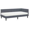 vidaXL Cadre de lit d'angle avec matelas Autre 2 pcs Gris Velours