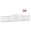 vidaXL Paniers &agrave; gabions arqu&eacute;s 6 pcs 400x50x60/80 cm Fer galvanis&eacute;