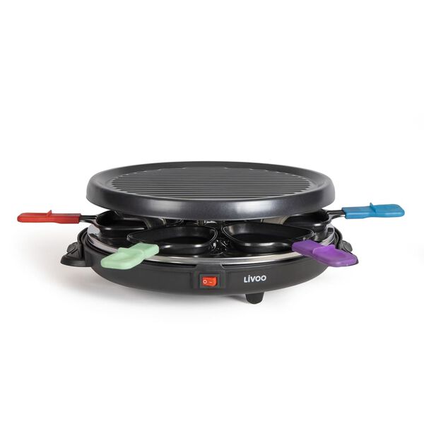 Livoo Gril &agrave; raclette 6 personnes 800 W Noir