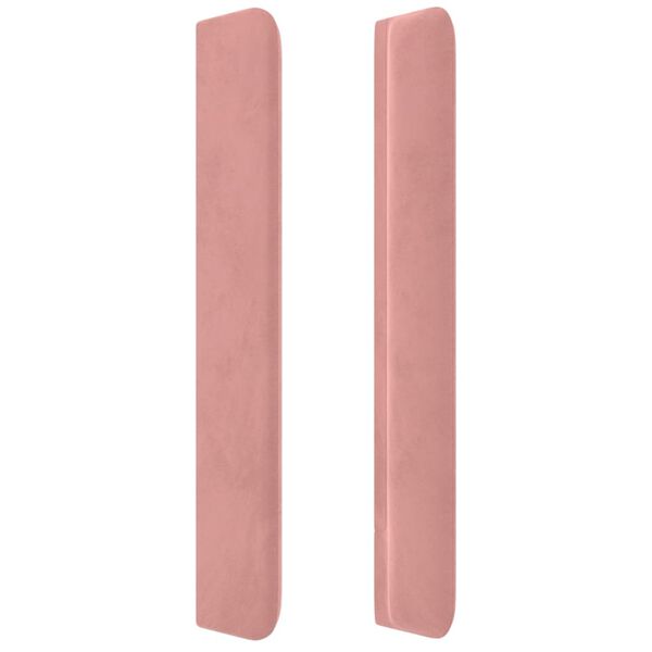 vidaXL T&ecirc;te de lit avec oreilles Rose 147x16x118/128 cm Velours