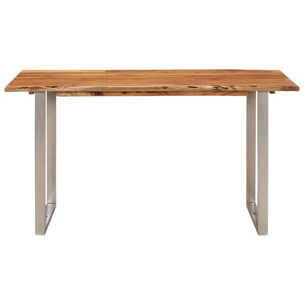 vidaXL Table de salle à manger 140x70x76 cm Bois d'acacia solide
