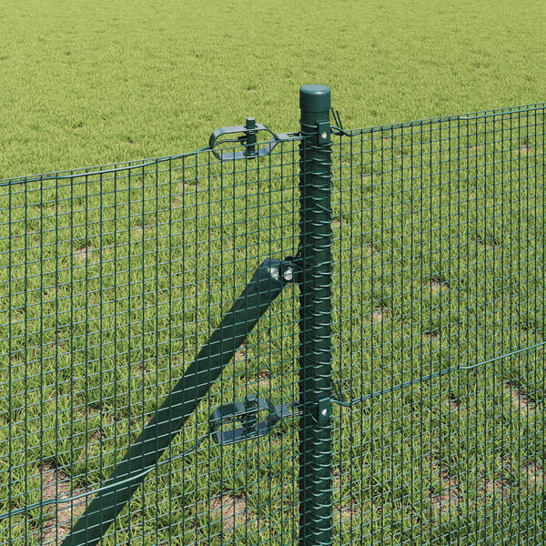 vidaXL Poteau de cl&ocirc;ture. Vert 100 x 0,4 m (maille de 12 x 12 mm)