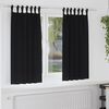 vidaXL Rideaux occultants avec anneaux 2 pcs Noir 175 x 140 cm