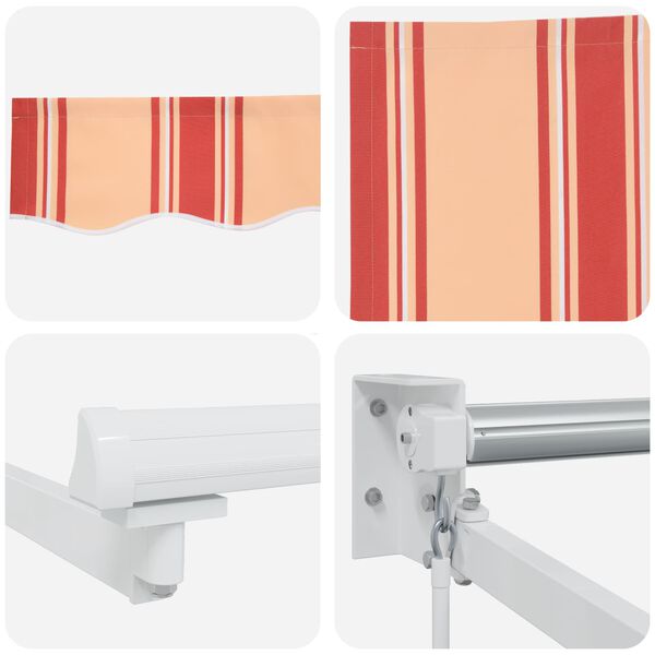 vidaXL Auvent Jaune et Orange 350 x 250 x 165 cm Polyester