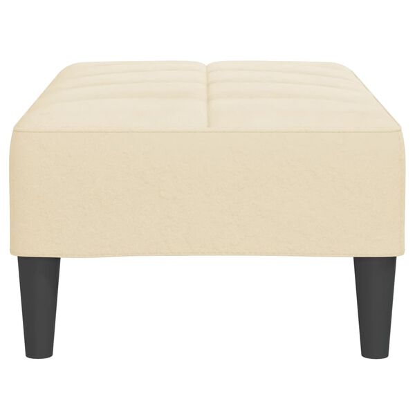 vidaXL Repose-pied Cr&egrave;me 78x56x32 cm Velours