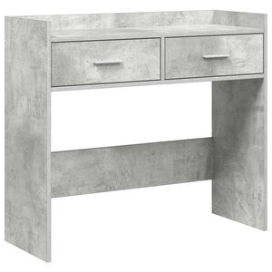vidaXL Table console Gris b&eacute;ton 90 x 35 x 80 cm Bois d'ing&eacute;nierie