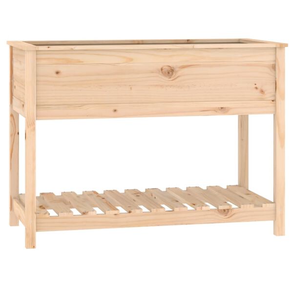 vidaXL Jardini&egrave;re avec &eacute;tag&egrave;re 111,5x54x81 cm Bois massif de pin