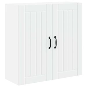vidaXL Meuble mural LUCCA Blanc 80 x 31 x 80 cm Bois d'ing&eacute;nierie