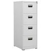 vidaXL Classeur Gris clair 46x62x133 cm Acier
