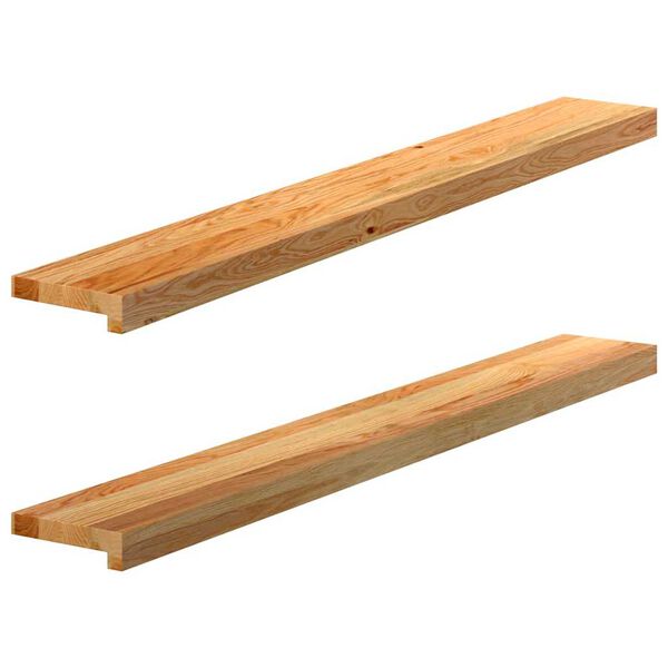 vidaXL Appuis de fen&ecirc;tre 2 pcs marron clair bois de ch&ecirc;ne massif