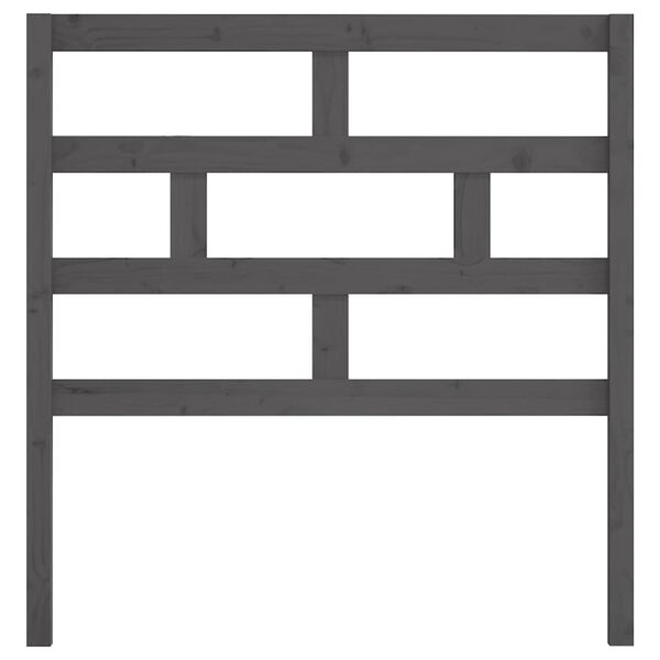 vidaXL T&ecirc;te de lit Gris 106x4x100 cm Bois massif de pin