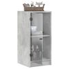vidaXL Armoire lat&eacute;rale avec portes en verre gris b&eacute;ton 35x37x75,5 cm
