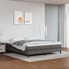 vidaXL Matelas de lit &agrave; ressorts ensach&eacute;s fermet&eacute; moyenne Gris 160x200x20cm Similicuir