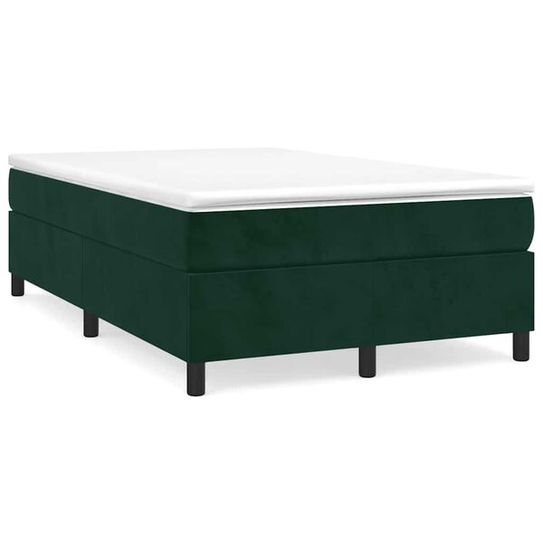 vidaXL Sommier &agrave; lattes de lit avec matelas vert fonc&eacute; 120x190 cm