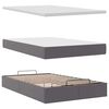 VidaXL Cadre de lit ottoman avec matelas gris 120x200 cm similicuir