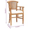 vidaXL Ensemble &agrave; manger de jardin 3pcs avec coussins bois teck solide