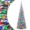 vidaXL Sapin de No&euml;l LED pop-up 120 cm 50 LED PVC Vert et blanc