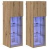 vidaXL Meubles TV muraux 2 pcs Ch&ecirc;ne artisanal Bois d'ing&eacute;nierie