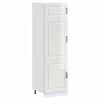 vidaXL Armoire de cuisine Kalmar blanc brillant bois d'ing&eacute;nierie