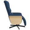 vidaXL Fauteuil inclinable de massage avec repose-pieds bleu tissu