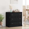 vidaXL Buffet Ch&ecirc;ne noir 70 x 35,5 x 67,5 cm Bois d'ing&eacute;nierie