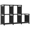 vidaXL &Eacute;tag&egrave;re d'affichage 5 cubes Noir 103x30x72,5 cm Tissu