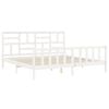 vidaXL Cadre de lit sans matelas blanc bois massif de pin