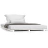 vidaXL Cadre de lit sans matelas blanc 135x190 cm bois de pin massif