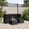 vidaXL Salon de jardin 5 pcs avec coussins noir r&eacute;sine tress&eacute;e