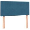 vidaXL Sommier &agrave; lattes de lit et matelas bleu fonc&eacute; 80x220 cm velours