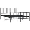 vidaXL Cadre de lit métal sans matelas avec pied de lit noir 120x190cm