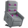 vidaXL Fauteuil de massage inclinable Gris clair Tissu
