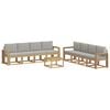 vidaXL Ensemble de canap&eacute;s d'ext&eacute;rieur 9 pc Blanc et gris clair