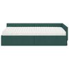 vidaXL Cadre de lit d'angle avec matelas Autre 2 pcs Vert tissu