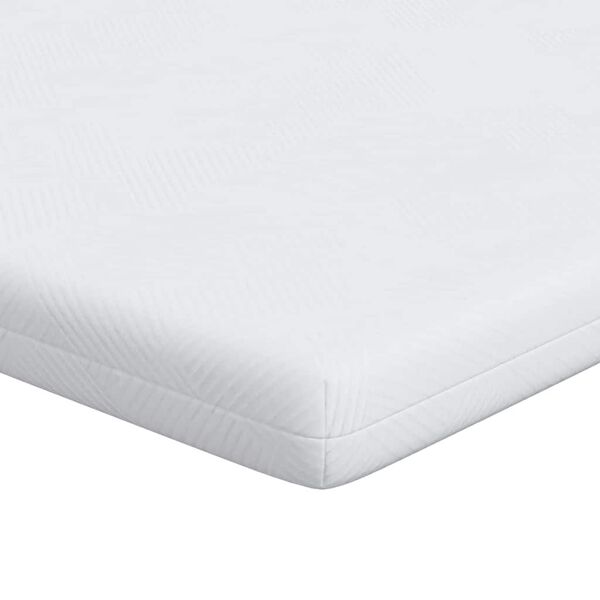 vidaXL Surmatelas Blanc 100 x 200 cm Tissu Jacquard