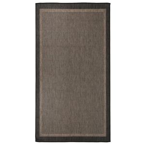 vidaXL Tapis &agrave; tissage plat d'ext&eacute;rieur 80x150 cm Marron fonc&eacute;