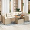 vidaXL Ensemble de canap&eacute; de jardin avec coussin 8 pcs beige et cr&egrave;me