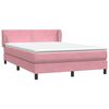 vidaXL Sommier à lattes de lit avec matelas rose 140x210 cm velours