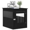 vidaXL Meuble pour cage &agrave; chien en ch&ecirc;ne noir 64,5 x 80 x 71 cm en bois d'ing&eacute;nierie
