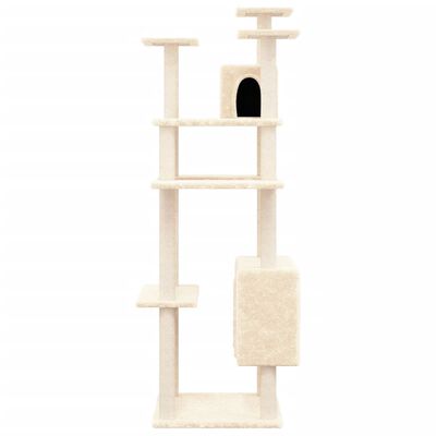 vidaXL Arbre à chat avec griffoirs en sisal Crème 162 cm