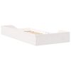 vidaXL Cadre de lit surélevé Blanc 75 x 190 cm Bois massif en pin